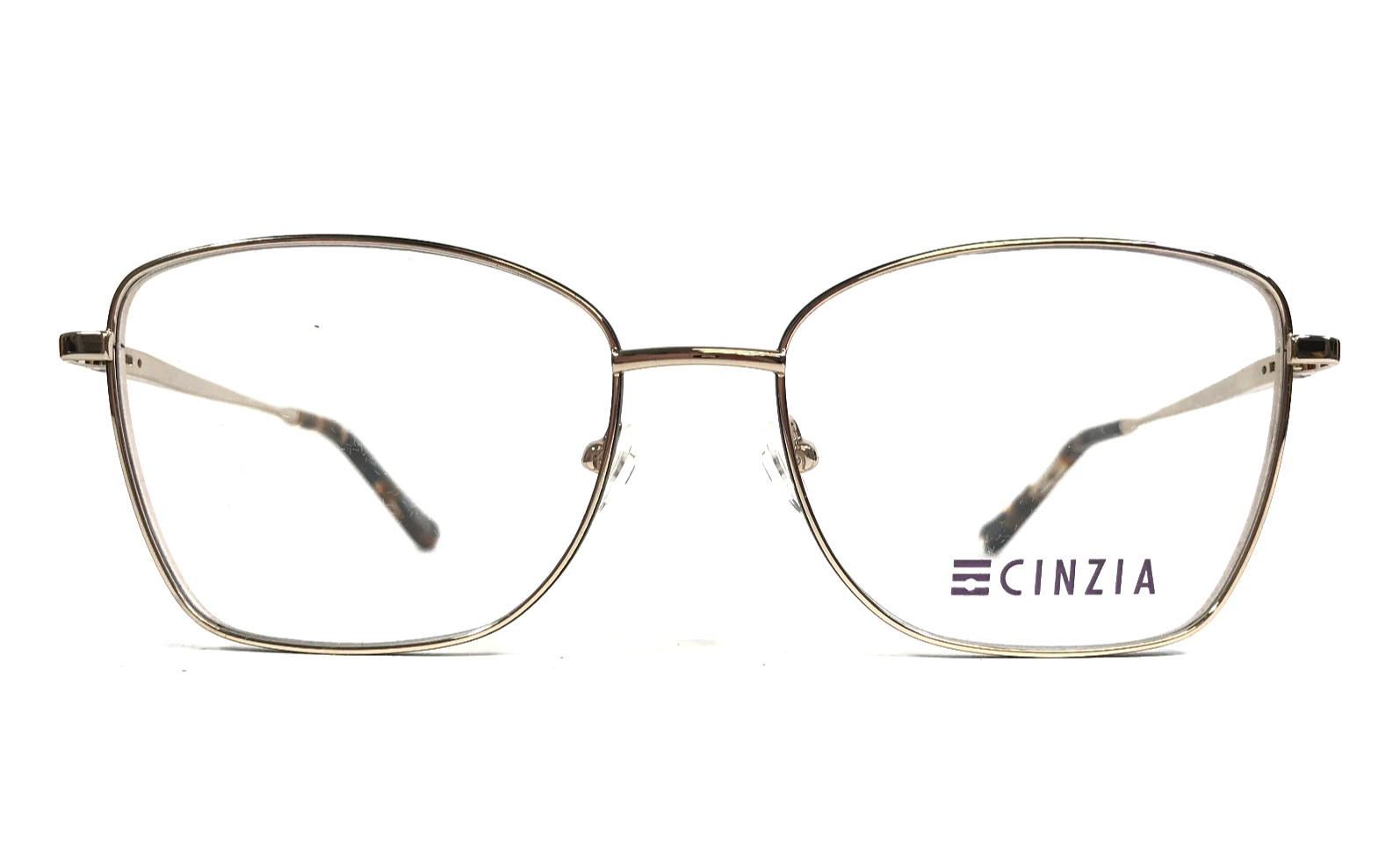 Cinzia Eyeglasses Frames CIN-5185 C2 Gold Black Butterfly Wire Rim 54-17-140