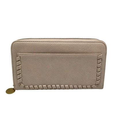 Style & Co Alabaster Faux Leather Whip-Stitch Zip Wallet