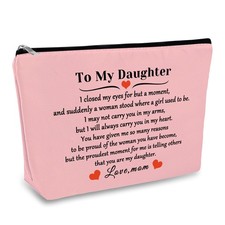 Adult Daughter Gift from Mom Makeup Bag Christmas s, Pink