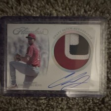 Panini Flawless Draft Patch Autographs Chase Burns #DPA-CB Reds /25 Baseball