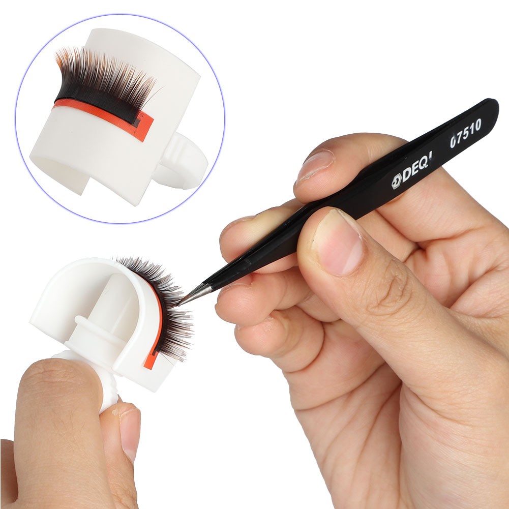 Grafting False Eyelashes Extension Glue Ring Cup U Shaped Pallet Lashes Hold CUT