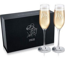 Mr. And Mrs. Champagne Glasses