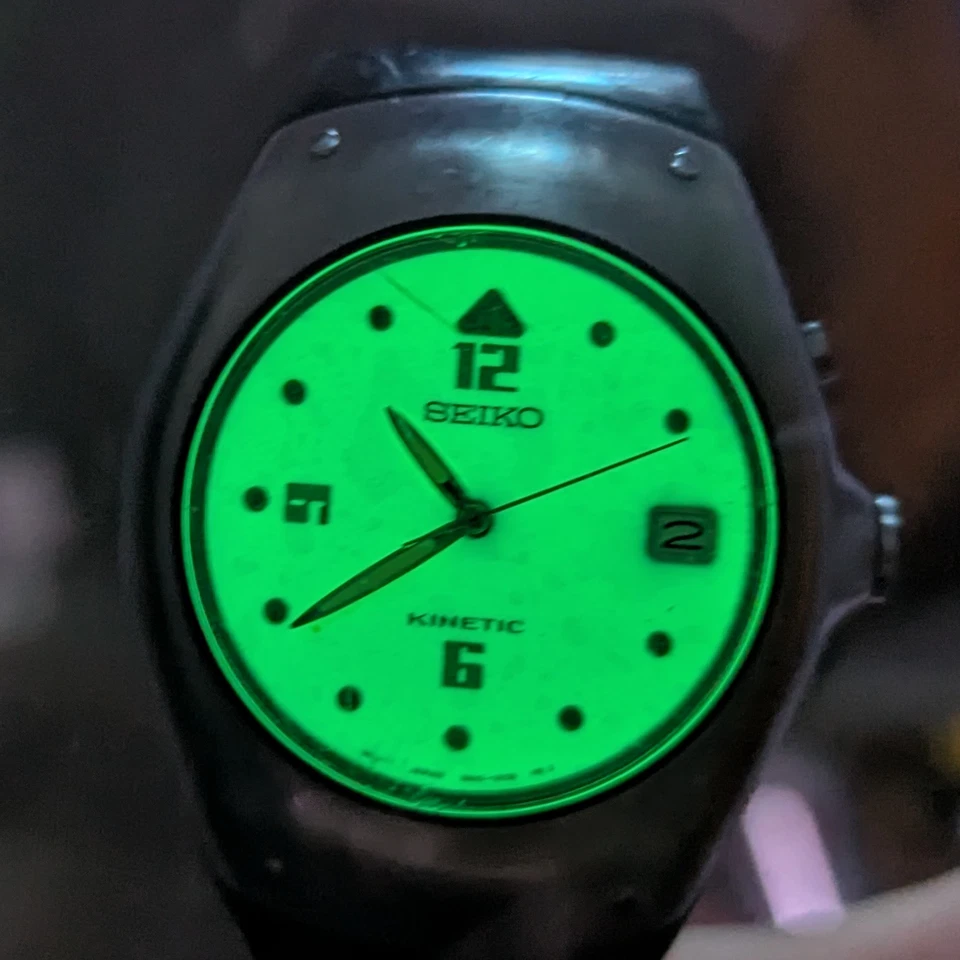 Seiko Arctura Kinetic 5M42 0E49 | 1998 | Jorg Hysek Design | Híbrido | Luminoso - Imagem 4 de 4