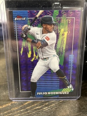 2026 Topps Finest Julio Rodriguez Purple Geometric 5/75 - Mariners