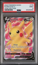 2020 POKEMON SWORD & SHIELD VIVID VOLTAGE #170 FULL ART/PIKACHU V PSA 9 on eBay