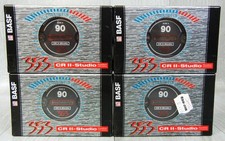 Lot of 4 BASF 353 CR II-Studio C90 Sealed Audio Cassettes TYPE II 90 min