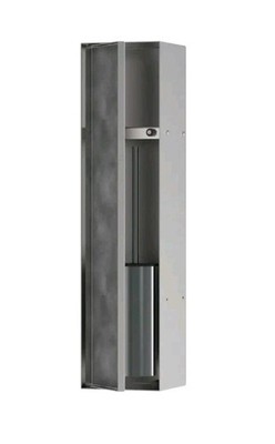 Hansgrohe 56060800 XtraStoris Rock Recessed Toilet Brush Holder -Stainless Steel
