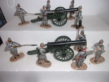 soldatini giocattolo guerra civile csa cannone ed equipaggio lotto x 2 lotto 2