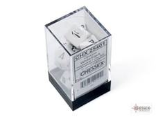 Chessex Opaque Polyhedral White with Black 7 Die Set CHX 25401 New poly dice rpg