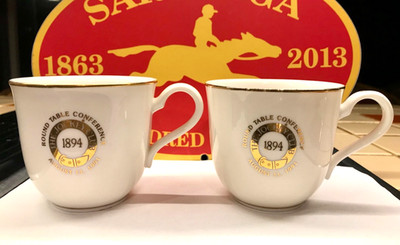 Rare Round Table Conference 1991  Jockey Club China set of 2 Coffee Cups