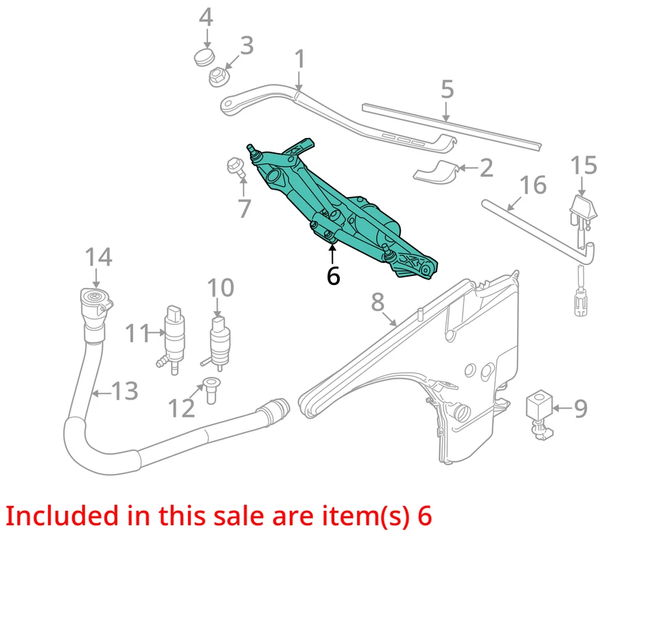 2010 BMW 335i Windshield Wiper Transmission OEM 128K Miles - LKQ404604863 - Image 4 of 4