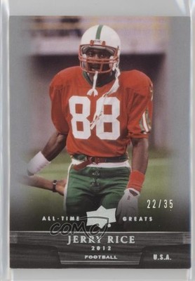 2012 Upper Deck UD All-Time Greats Silver Spectrum 22/35 Jerry Rice #22 HOF s7f
