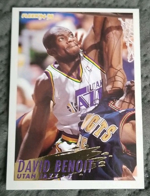 1994-95 Fleer Utah Jazz Basketball Card #219 David Benoit