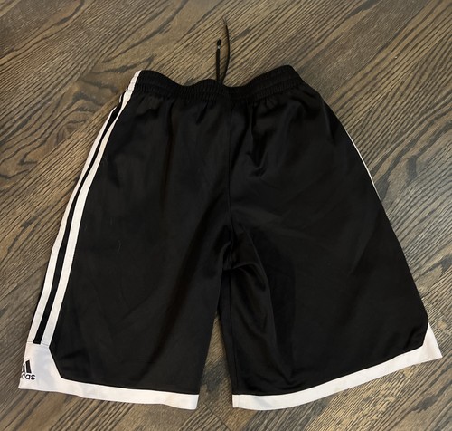 Adidas Youth Black Shorts Unisex Size Medium 10/12 - Picture 2 of 3