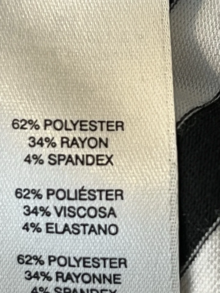 Chicos Rayas Cuello en V Talla 0 Pequeño Manga 4 3/4 Negro Blanco Rayas Foto 4 de 4