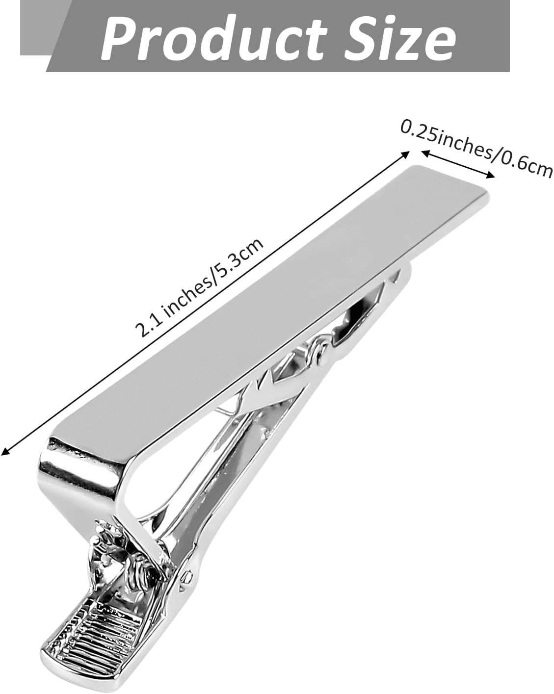 vivinin 5P Tie Clips For Men, 5 Different Classic Bar, Stainless Steel... 