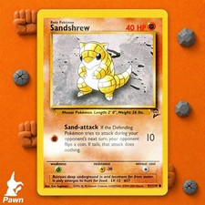 Sandshrew 91/130 Base Set 2 Common Pokemon TCG Card Trading NM Art Ken Sugimori