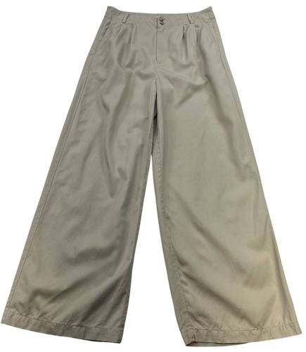 Madewell Womens The Harlow Wide Leg Pants Pleated Front Size 8 Beige Solid