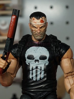 1/12 The Punisher V4 Castle Head Carved Model Fit 6'' ML Action Figure