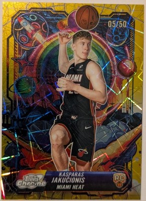 25-26 Topps Cosmic Chrome Propulsion Gold Interstellar Ref. Kasparas Jakucionis