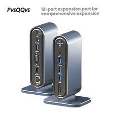 12 in 1 Type C USB Hub/vertical docking station For Laptop 4K HDMI 5Gbps USB 3.0