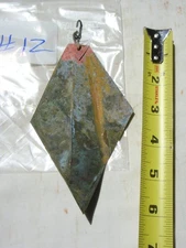 Paolo Soleri 6" Diamond Replacement Fin for Bronze or Ceramic Wind Bell #12  NEW