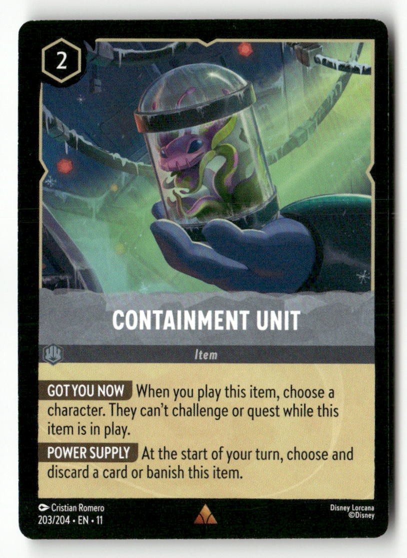 Containment Unit 203/204 Rare Winterspell Lorcana Near Mint