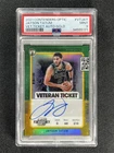 2021-22 Contenders Optic Jayson Tatum Veteran Ticket Auto Gold /10 PSA 9 MINT