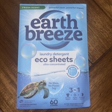 Earth Breeze Laundry Detergent Sheets - 30 Detergent Sheets - 60 Loads
