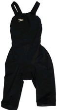 SPEEDO Fastskin LZR Pure Valor Womens Size 23 Open Back Kneeskin Swimming Black