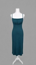 SHEIN Women’s Green Bodycon Midi Dress Size M Spaghetti Strap Sleeveless New