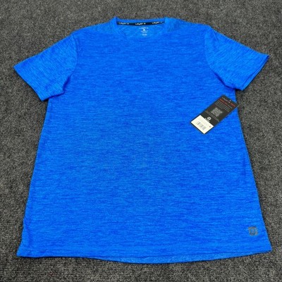 Layer 8 Mens Qwick-Dry Training Shirt Egyptian Blue Heather L23184 Size M NEW