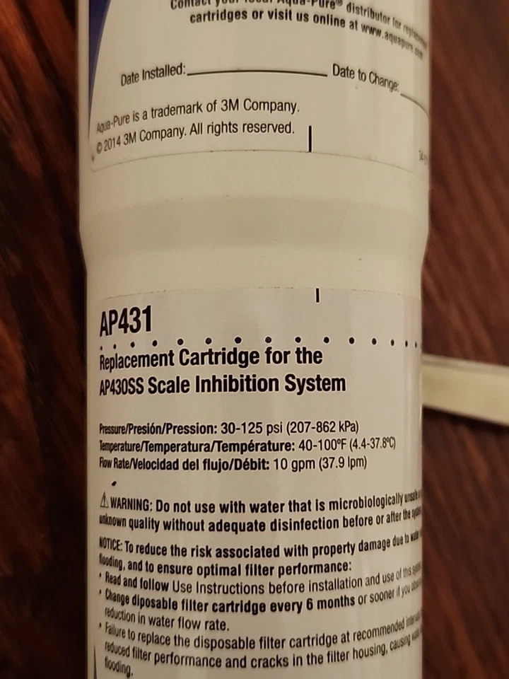 Aqua Pure filter cartridge AP431 AP430SS scale inhibition system NO BOX - Image 2 of 4