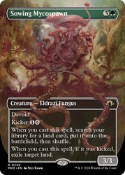 Sowing Mycospawn #340 Borderless Foil Modern Horizons 3
