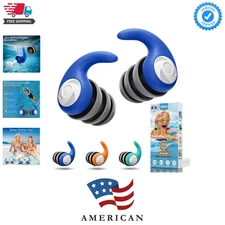 Waterproof Swimming Ear Plugs for Adults - 3 Pairs of Reusable Soft Silicone ...