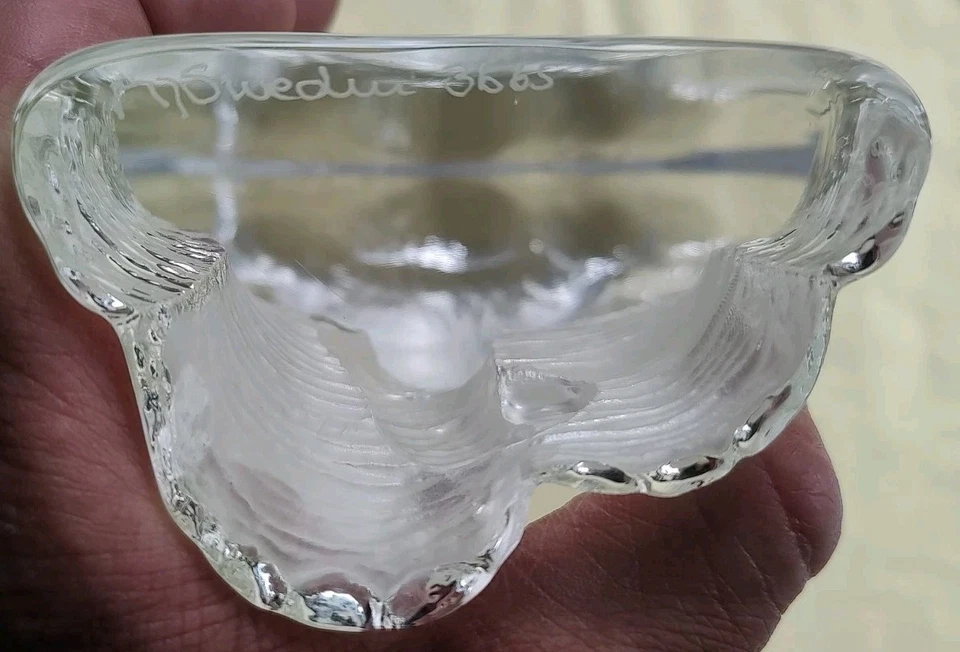 8" Cristal Plomo Elefante por Artista Alfombrillas Jonasson Pisapapeles Arte Suecia Firmado Foto 3 de 4