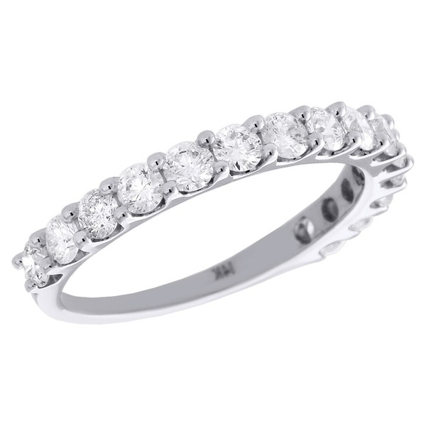 14K WeißGold Runde Diamant 3/4 Eternity Memory Ring 1 CT Anniversary-image