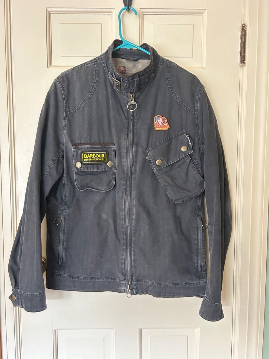 Barbour×McQUEEN 限定　ジャケットM Barbour Steve McQueen Signature UK US Flag Patch Wax Field Hooded
