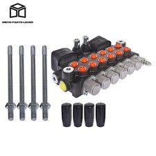 11GPM 6 Spool Hydraulic Backhoe Directional Control Valve w/ 2 Joystick