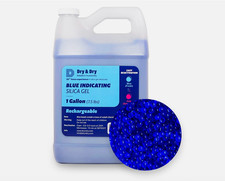 1 Gallon 7.5 LBS "Dry  Dry" Premium Blue Indicating Silica Gel Desiccant Beads