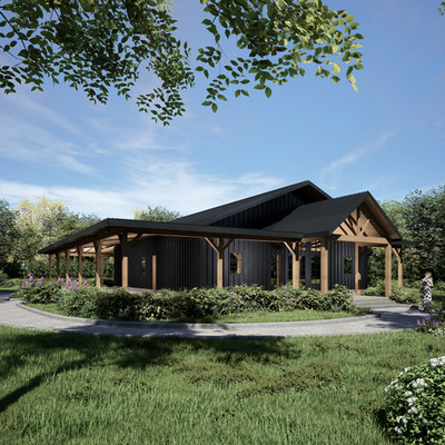 American Style 3 Bedroom House Plans PDF + AutoCAD DWG + 3D Renders