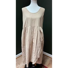 Grade & Gather Tan Sleeveless Maxi Dress Women's Size S