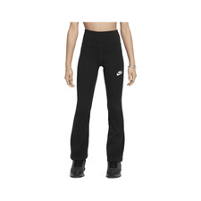 Nike Sportswear Classic Girls' High-Waisted Flared Leggings Black/White 