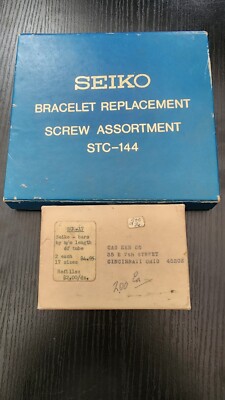 Seiko Band Screw Assortment Kit STC-144 Watchmaker Parts Casker Seiko Refill Box