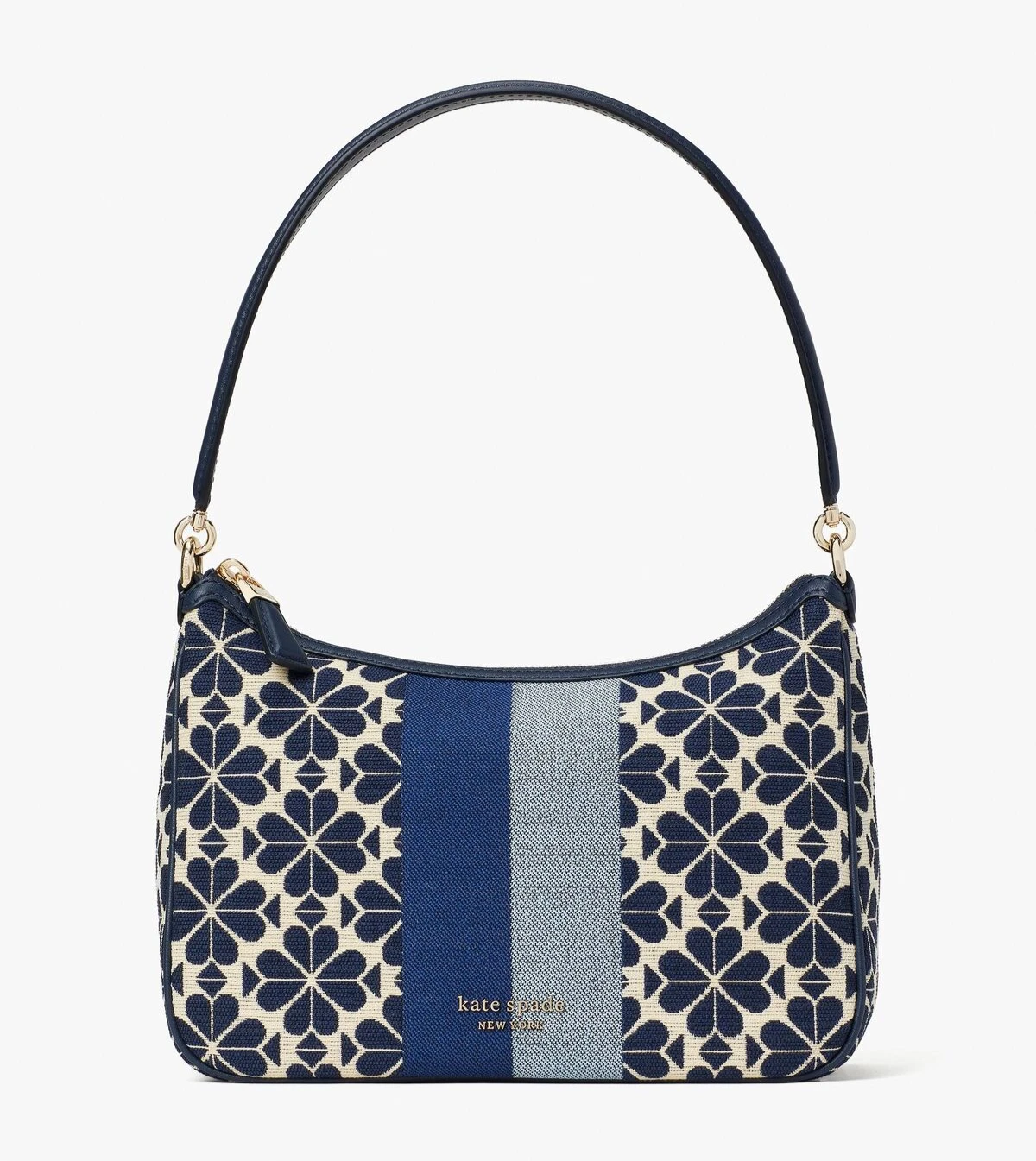 Borsa a tracolla Kate Spade SPADE FLOWER Jacquard Stripe Sam piccola convertibile ~NUOVA CON ETICHETTE~