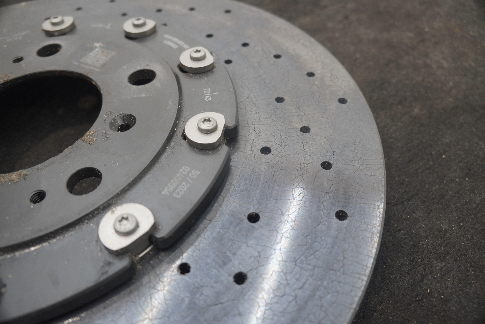 Rear Left Carbon Ceramic Disc Brake Rotor 4M0615601AB OEM Lamborghini Urus
