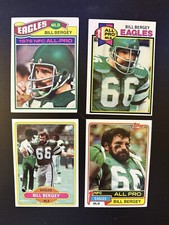 1977 1979 1980 1981 Topps Football Cards Bill Bergey Philadelphia Eagles