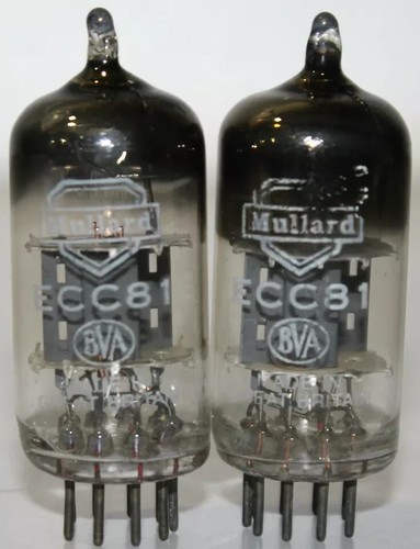 ECC81 MULLARD "D" Getter Made in Great Britain Amplitrex Tested Qty 1 Match Pair - Picture 3 of 7