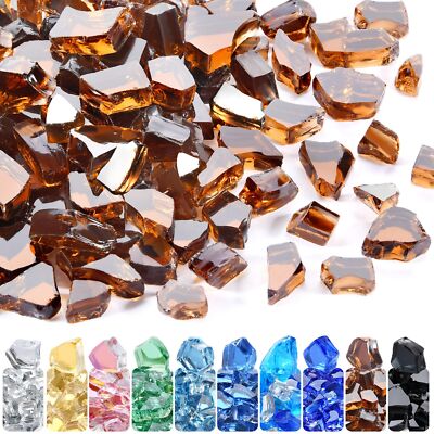 1/2 Inch Fire Glass Reflective Tempered Fireglass Cut Crushed FireGlass for F...