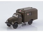 GAZ-63 AS-3 4x4 Military Ambulance Truck with Magazine Modimio №103 USSR 1:43